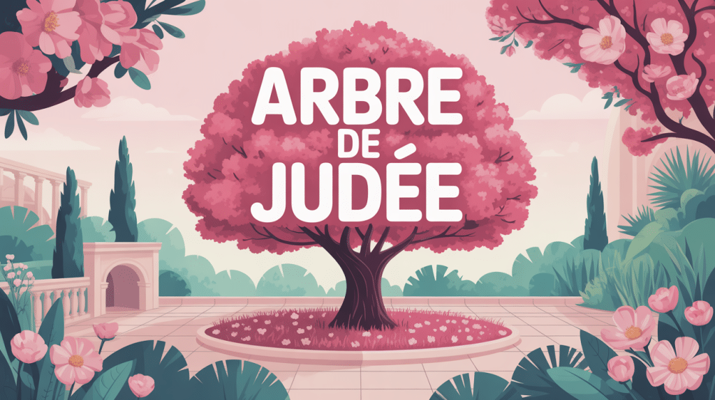arbre de judée inconvénients en fleurs dans un jardin méditerranéen