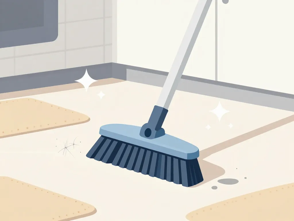 balai en silicone illustration action sur poussière poils liquides