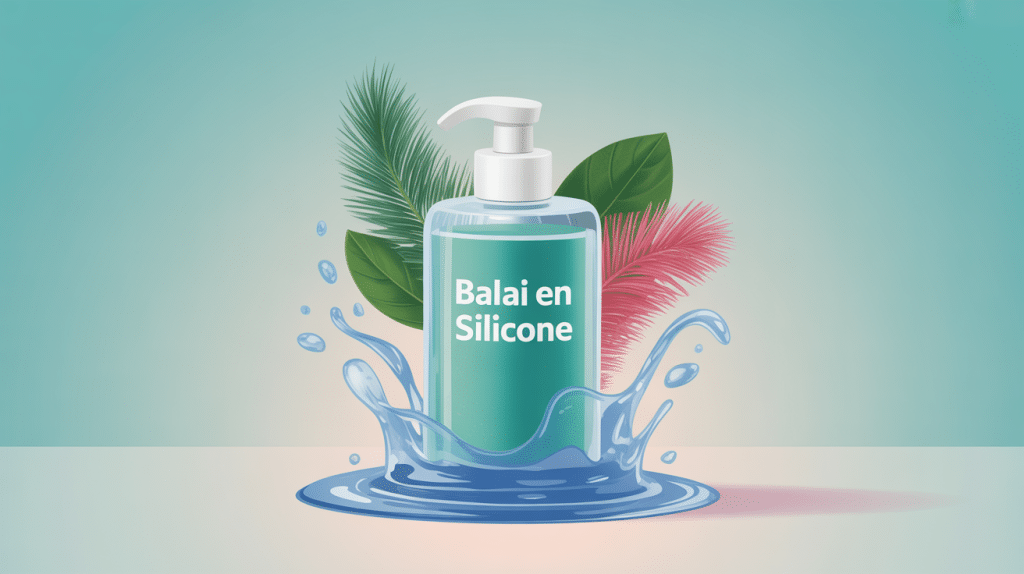 illustration balai en silicone usages poils eau poussière