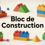 bloc de construction jouet et technique en 3d