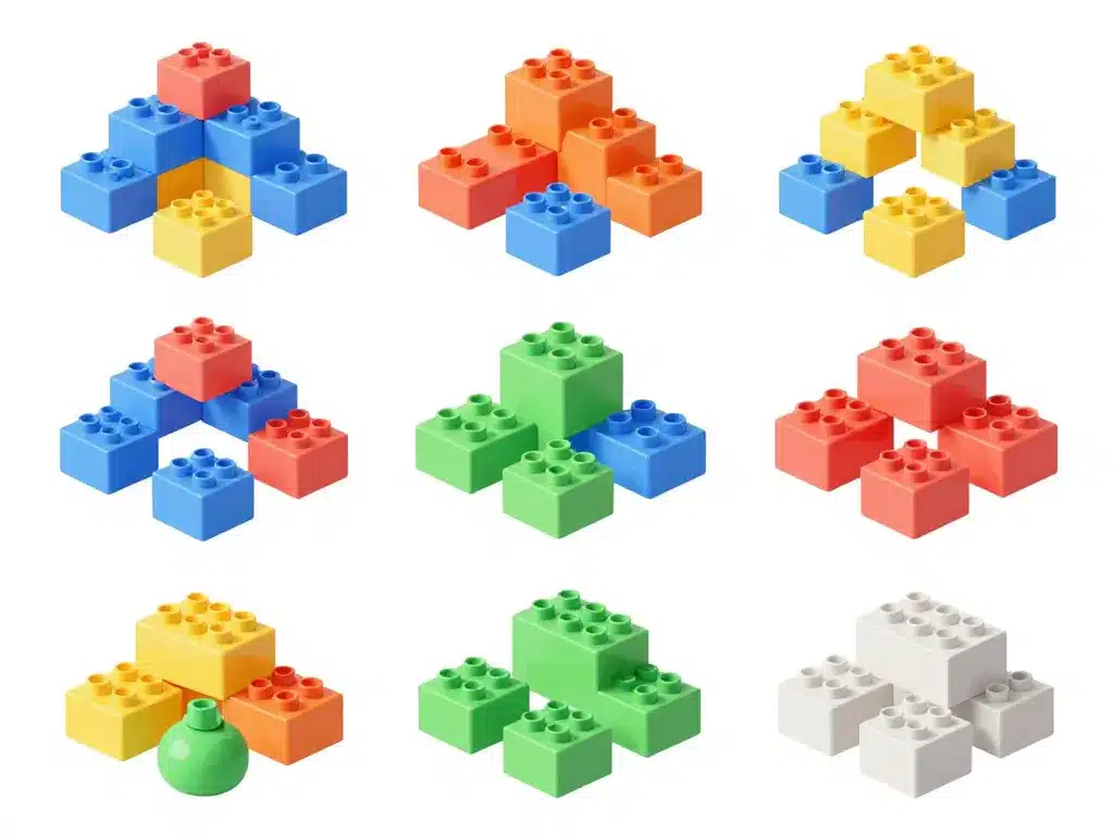 différents blocs de construction concept diagram