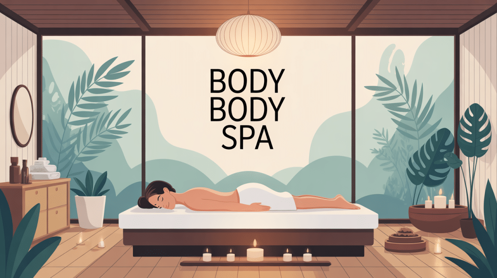 scène immerse de body body spa, bien-être et détente