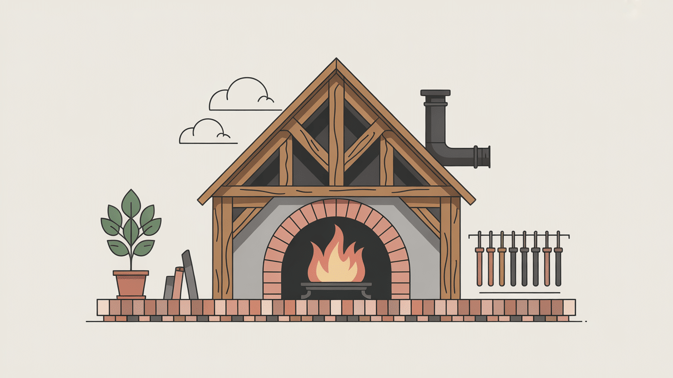 schéma chevetre cheminée coupe plancher bois