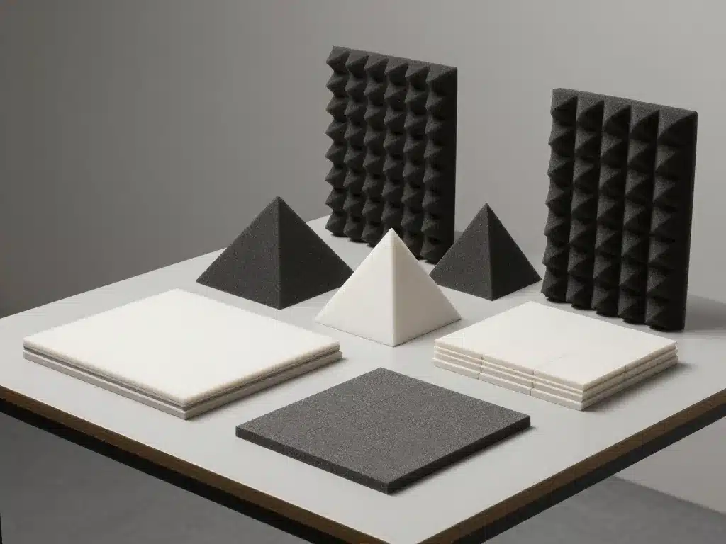 types panneaux mousse acoustique studio