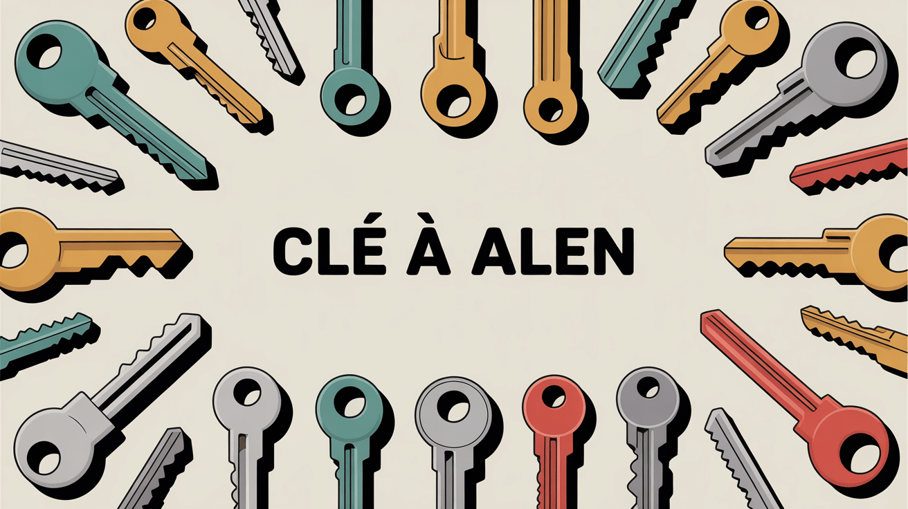 illustration cle a allen differents types tailles