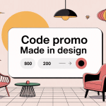 Illustration code promo Made In Design décoration mobilier design