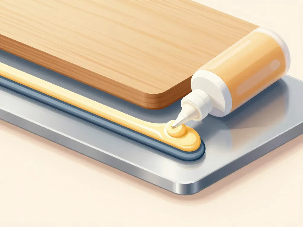 schéma colle néoprène interaction matériaux