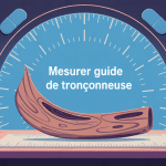 comment mesurer un guide de tronçonneuse illustration sur établi