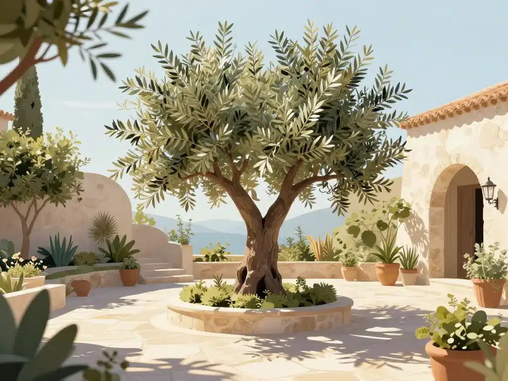 comment mettre en valeur un olivier position terrasse soleil