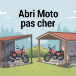 Illustration moderne construire un abri moto pas cher