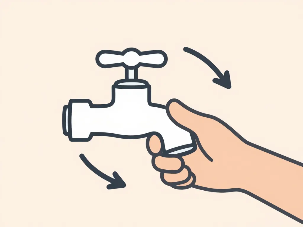 diagramme dans quel sens fermer un robinet classique
