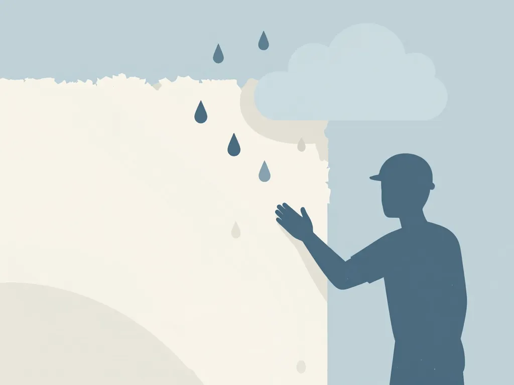 Risques enduit par temps humide murs cloques pluies