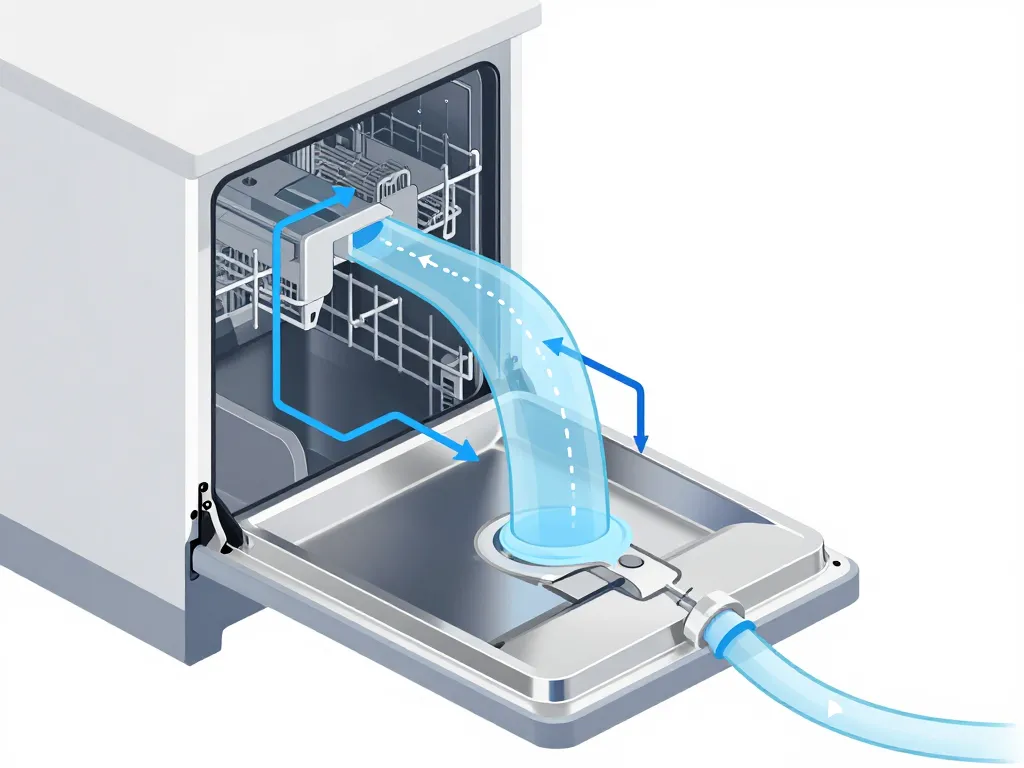 schéma fonctionnement évacuation lave vaisselle