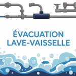 schéma évacuation lave vaisselle