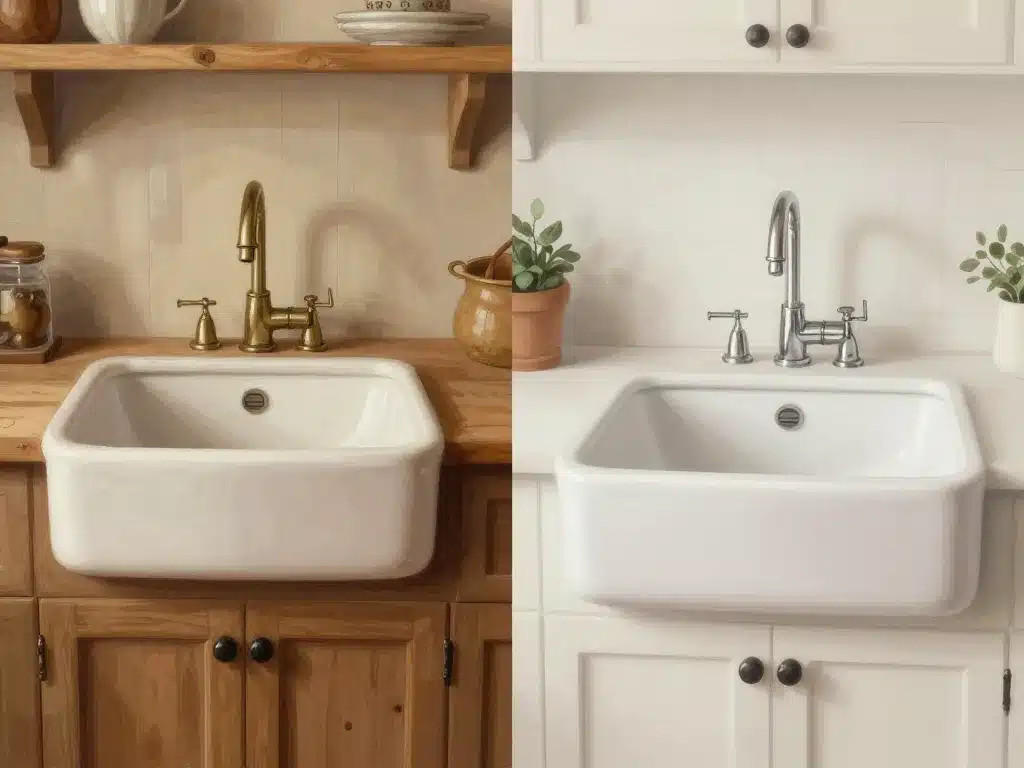 intégration évier en grès ou céramique selon le style de cuisine