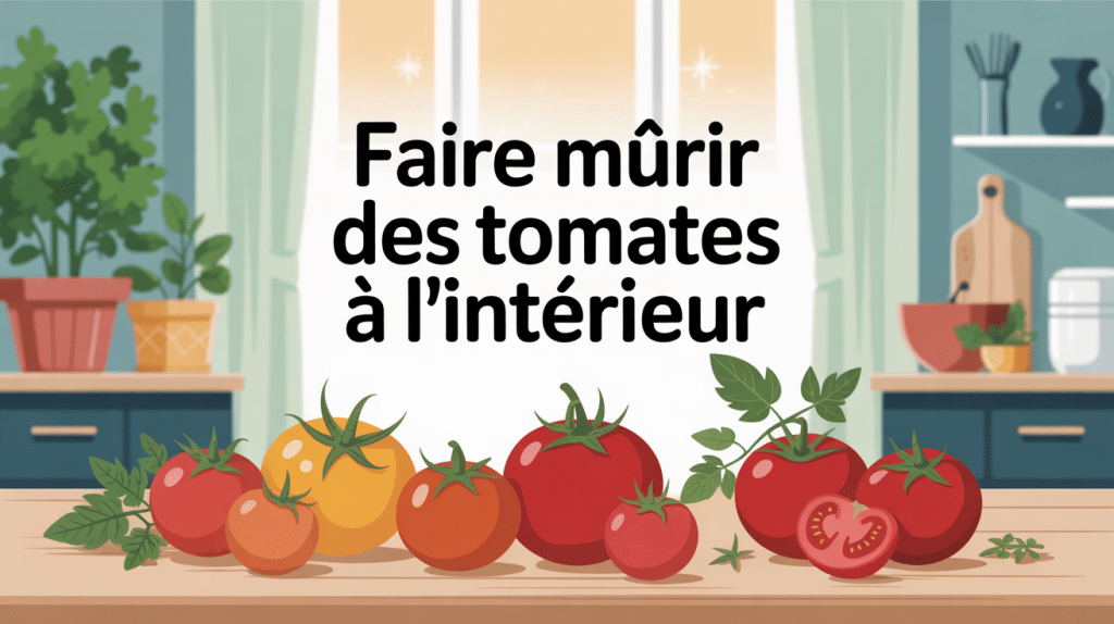 Faire murir des tomates à l'intérieur, illustration ambiance chaleureuse