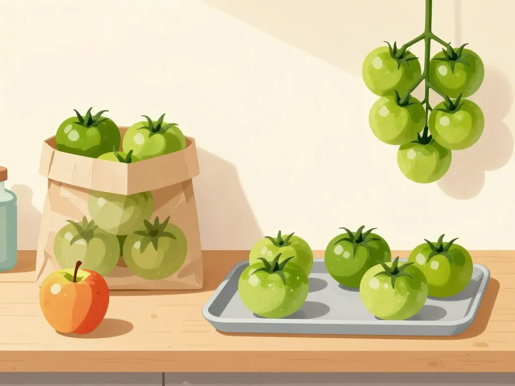 Méthodes faire murir des tomates à l'intérieur, illustration pratique