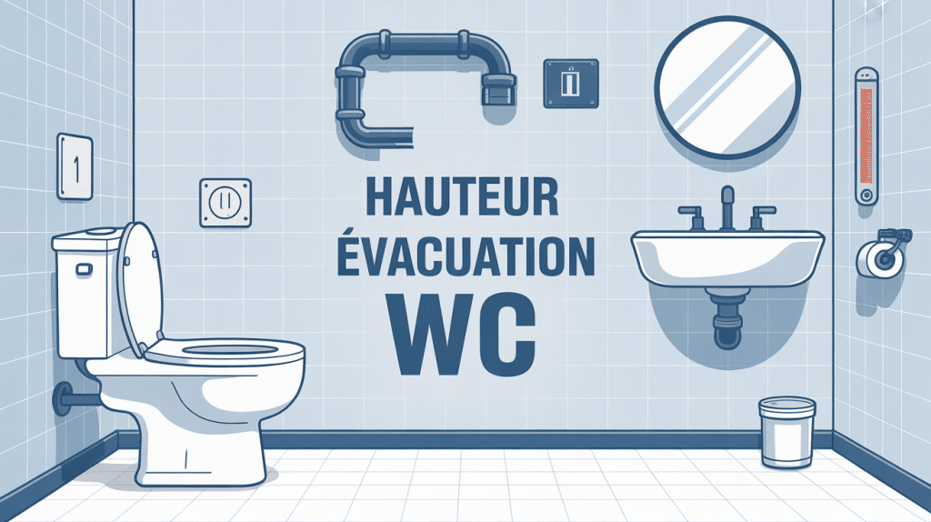 schéma hauteur evacuation wc