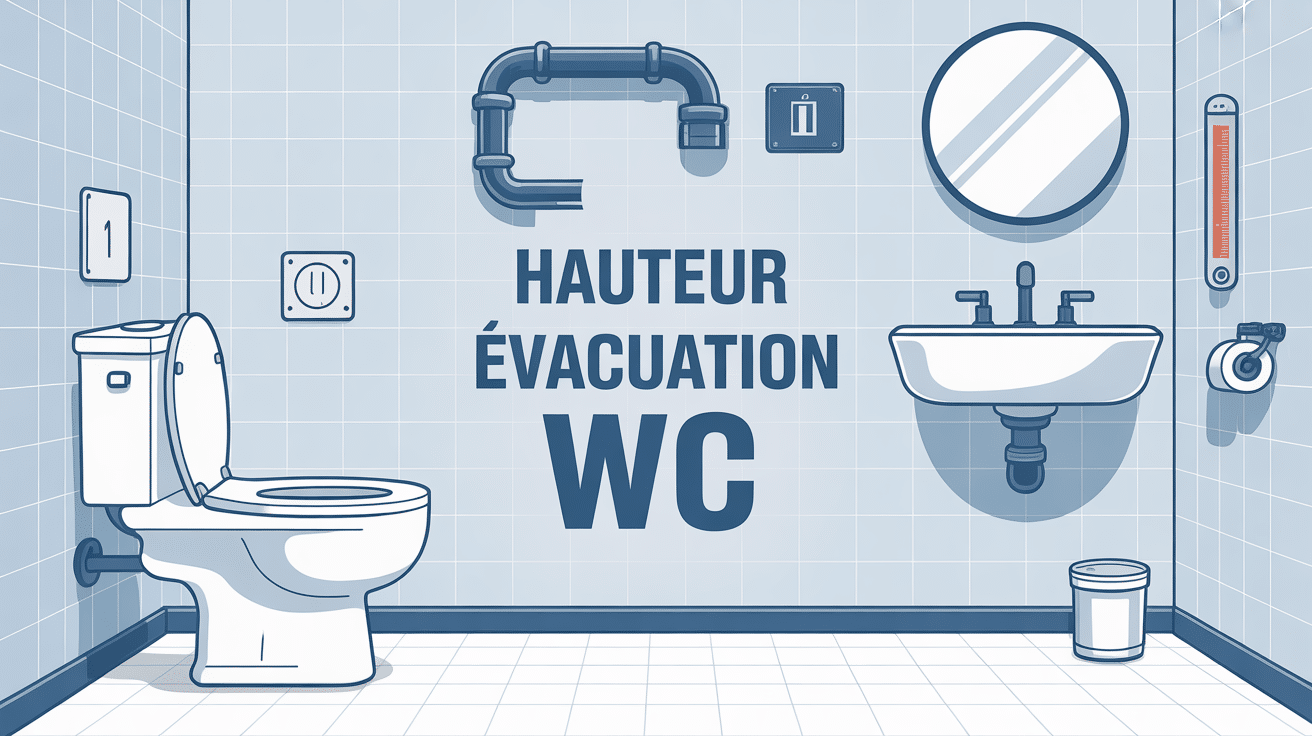schéma hauteur evacuation wc