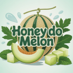 illustration honey do melon vert cubes menthe fraîche