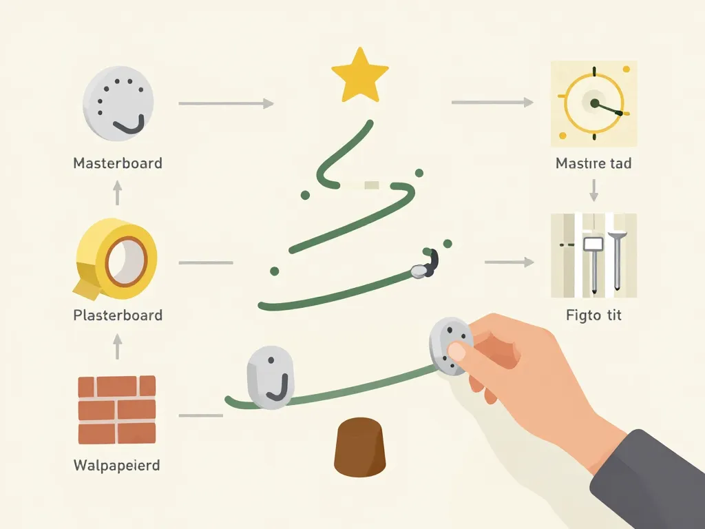 installer sapin mural sans abîmer mur schéma fixation