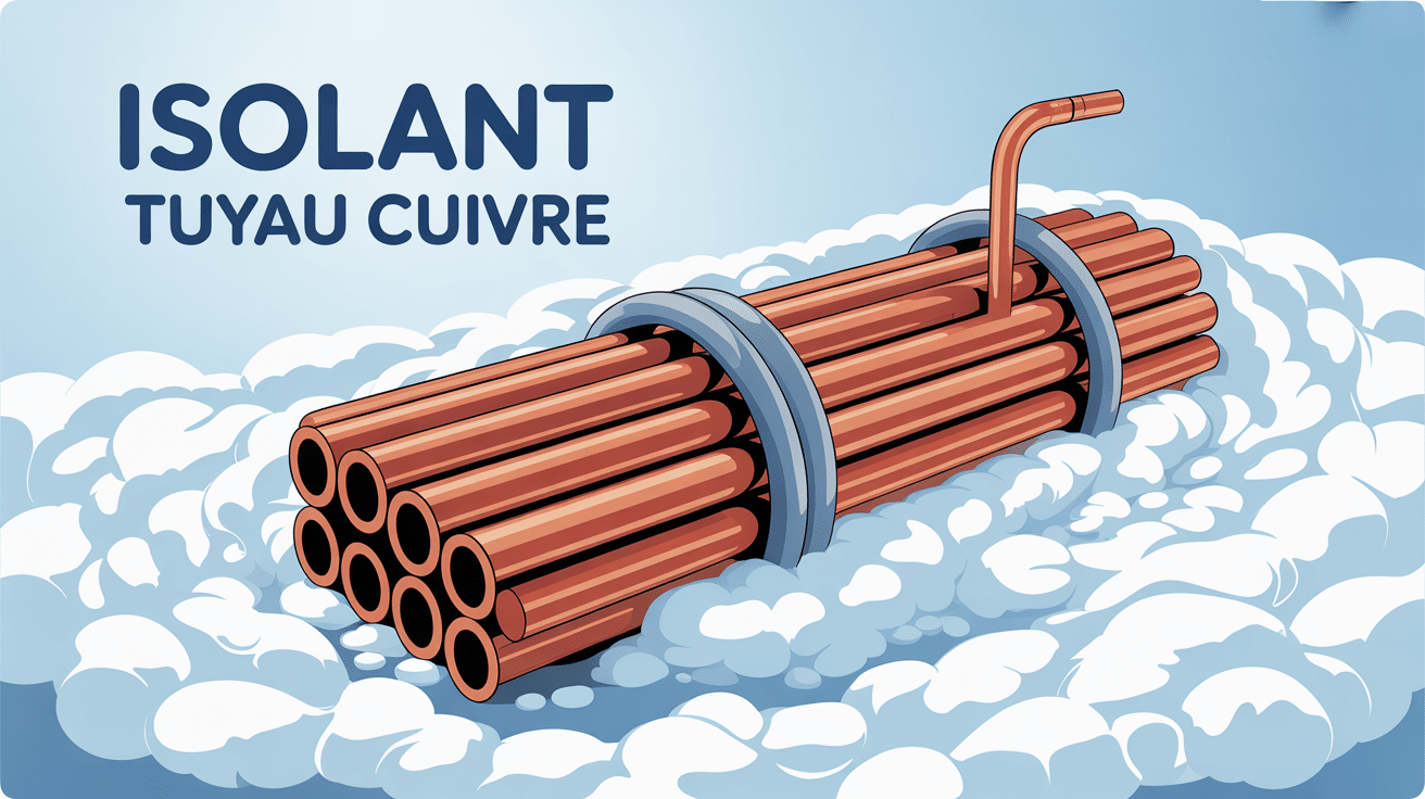 illustration isolant tuyau cuivre efficacité thermique
