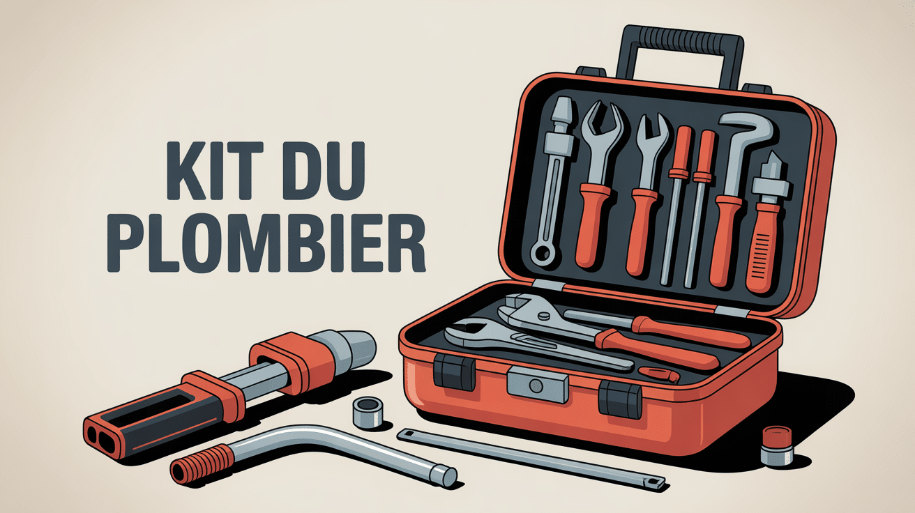 illustration moderne du kit du plombier