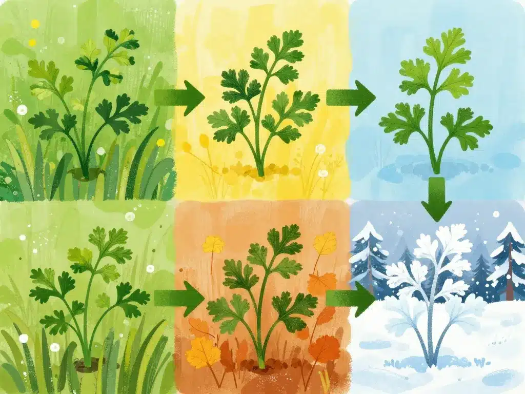 le persil repousse t il l'année suivante cycle des saisons