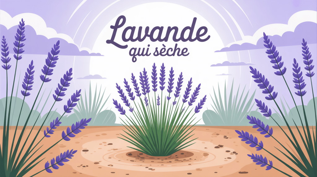 Illustration lavande qui sèche causes et diagnostic jardin