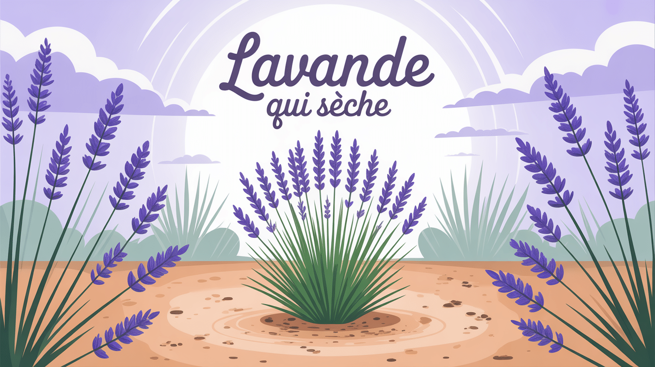 Illustration lavande qui sèche causes et diagnostic jardin