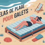matelas de plage pour galets épais sur galets