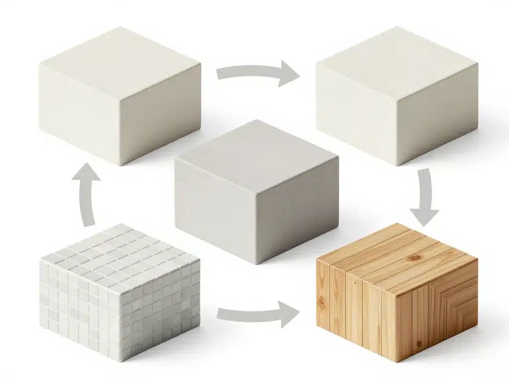 finitions meuble en beton cellulaire moderne