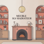 meuble sur radiateur illustration moderne
