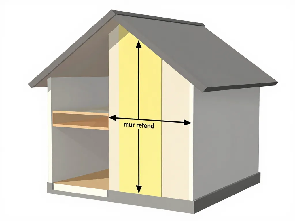 schéma forces mur refend structure maison