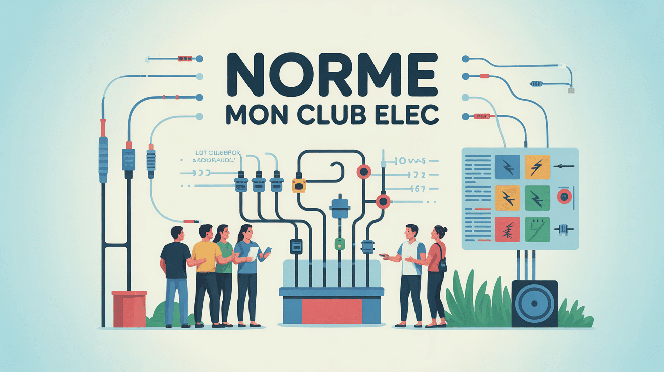 Illustration norme mon club elec conformité électrique et apprentissage
