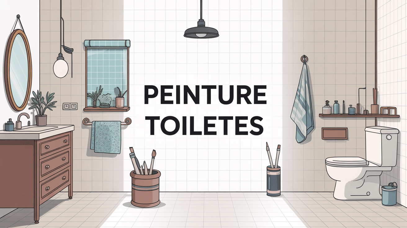 peindre des toilettes illustration ambiance rénovation