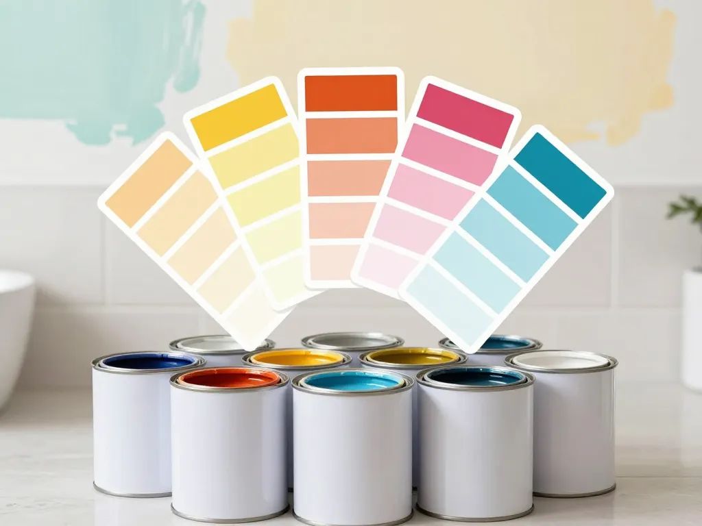 peindre des toilettes couleurs échantillons idées