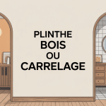 plinthe bois ou carrelage, illustration choix harmonieux