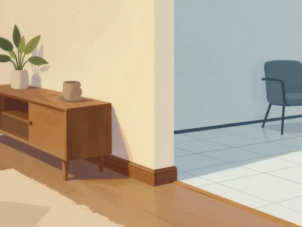 plinthe bois ou carrelage, illustration ambiance esthétique