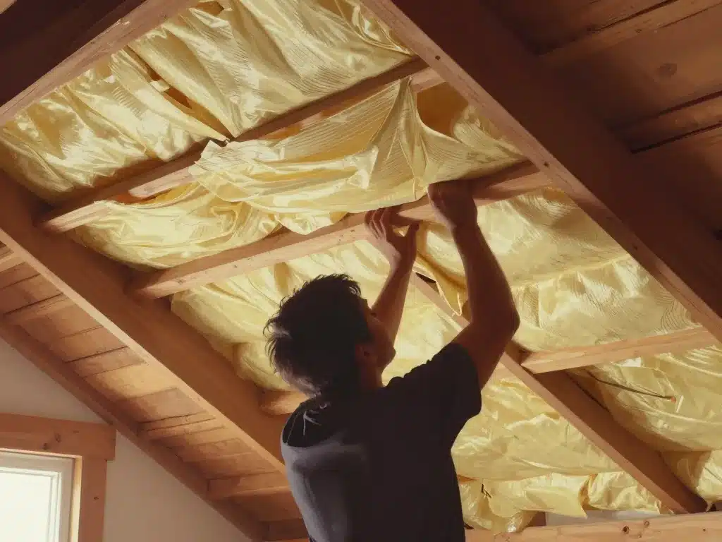 Installation isolation mince toiture sous toiture étape