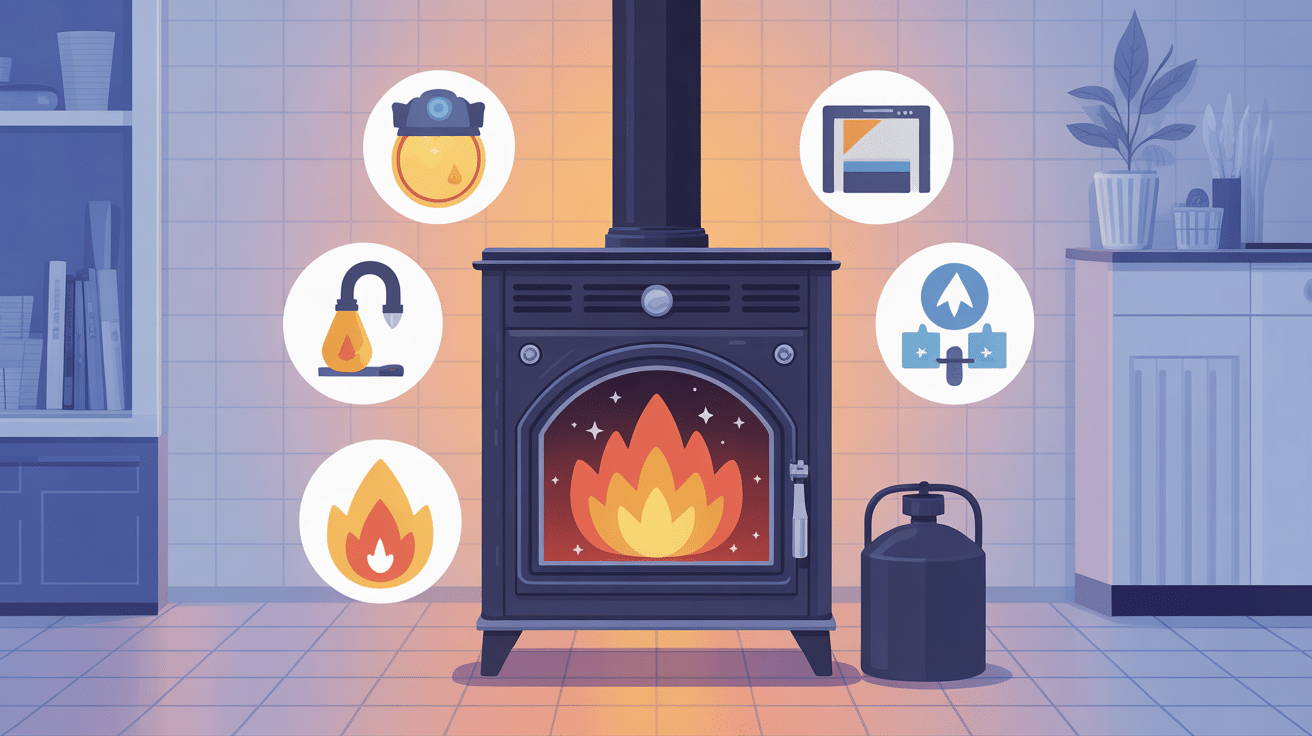 illustration poêle à pétrole erreur entretien sécurité air