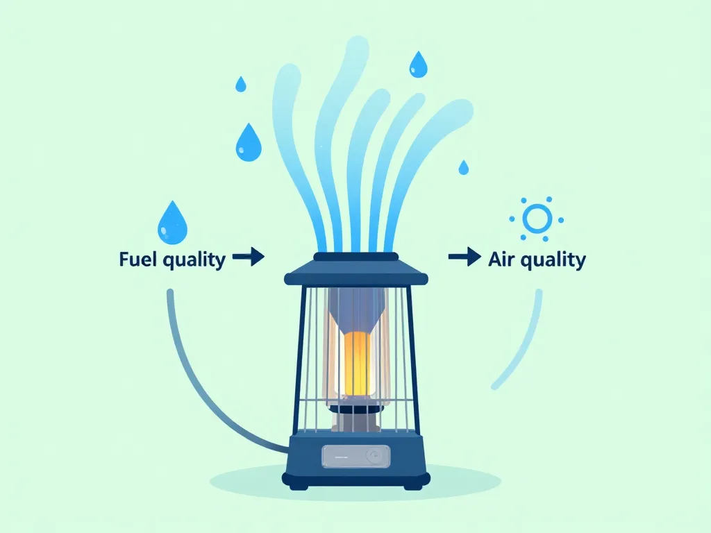 erreur poêle à pétrole combustible air qualité