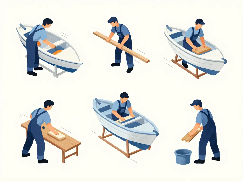 préparer bateau peinture coque nettoyage ponçage inspection