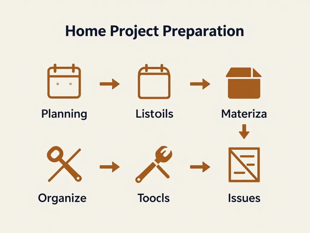 schéma préparation travaux maison avec bricole-facilement.fr