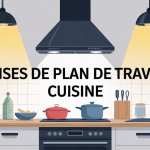 Illustration moderne de prise cuisine plan de travail