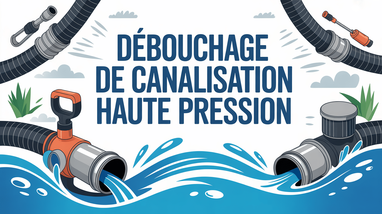 illustration prix debouchage canalisation haute pression ambiance professionnelle