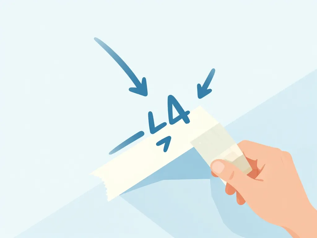 quand enlever scotch peinture geste 45 degres