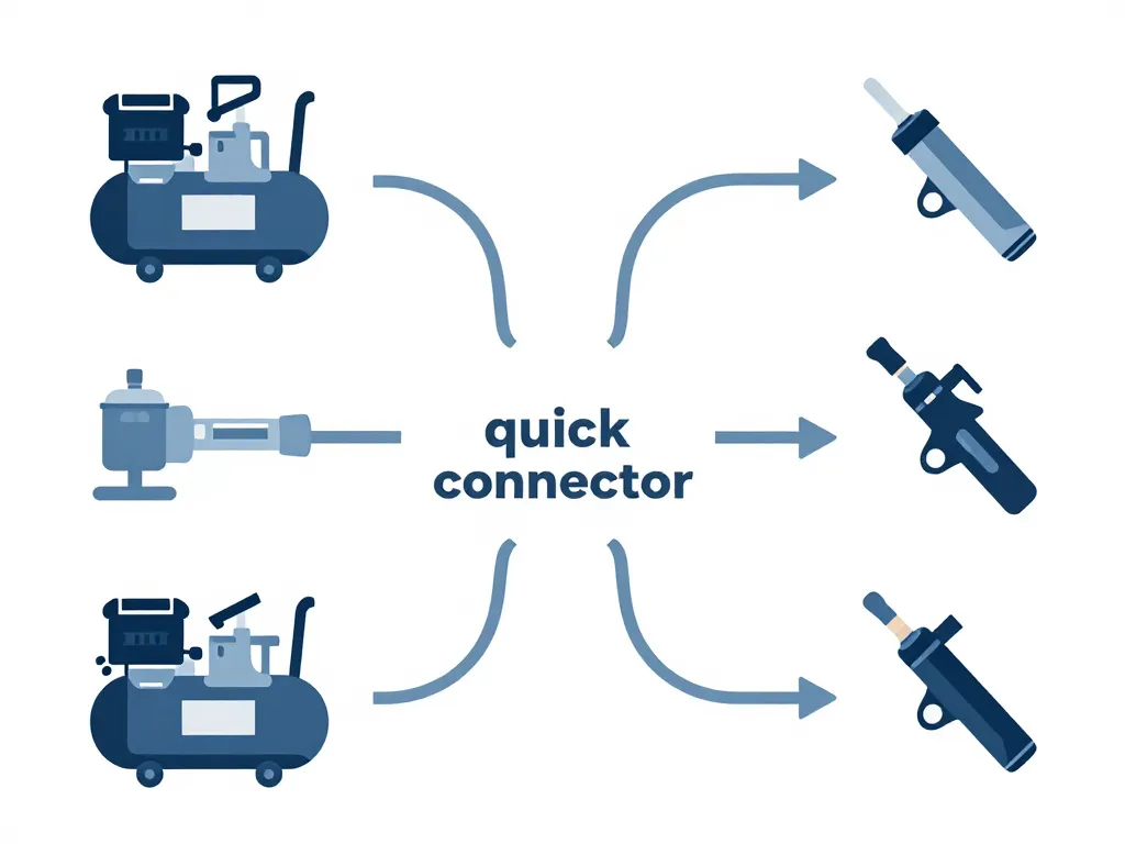 schéma circuit air raccord rapide compresseur