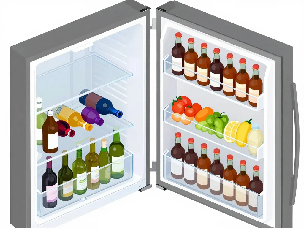 Range bouteille frigo gain de place avant et après installation