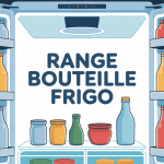 Organisation optimale range bouteille frigo avec bouteilles horizontales